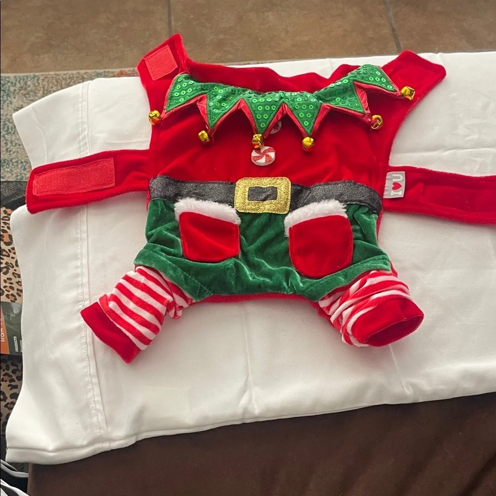 Elf Doggie Outfit for 5-6 pound dog